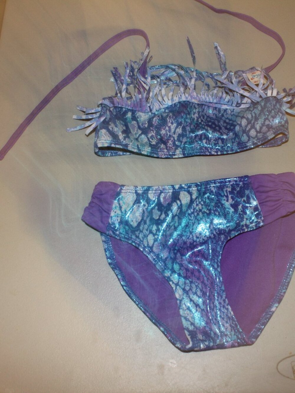 Purple & Blue 2 Pcs Justice Bikini Swimsuit Size 5